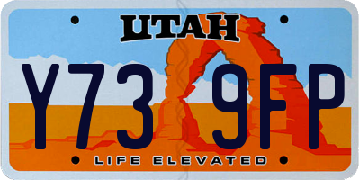 UT license plate Y739FP