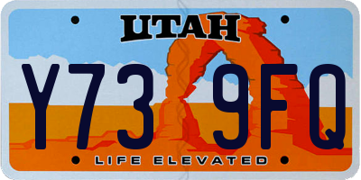 UT license plate Y739FQ
