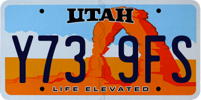 UT license plate Y739FS