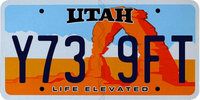 UT license plate Y739FT
