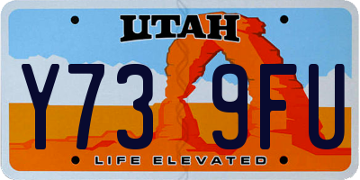 UT license plate Y739FU