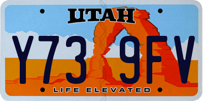 UT license plate Y739FV