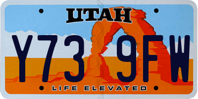 UT license plate Y739FW