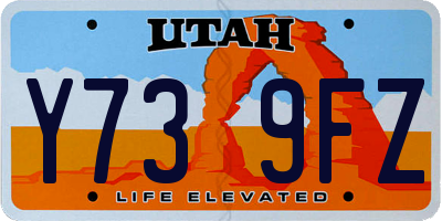 UT license plate Y739FZ