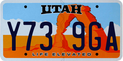 UT license plate Y739GA