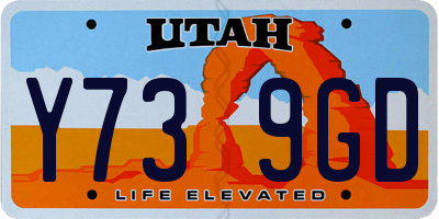 UT license plate Y739GD