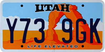 UT license plate Y739GK