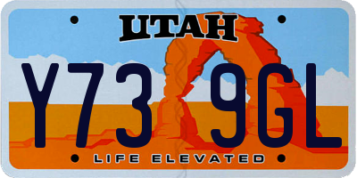 UT license plate Y739GL