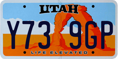 UT license plate Y739GP