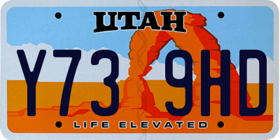 UT license plate Y739HD