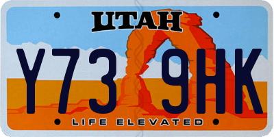 UT license plate Y739HK