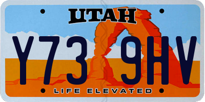 UT license plate Y739HV