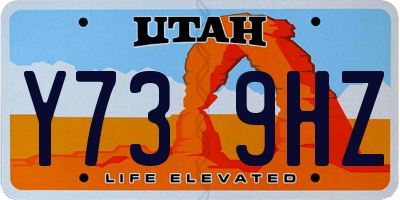 UT license plate Y739HZ