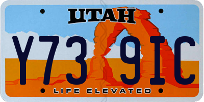 UT license plate Y739IC