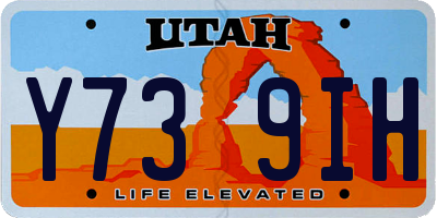 UT license plate Y739IH
