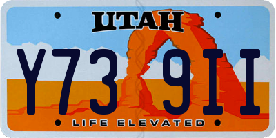 UT license plate Y739II