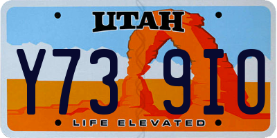 UT license plate Y739IO