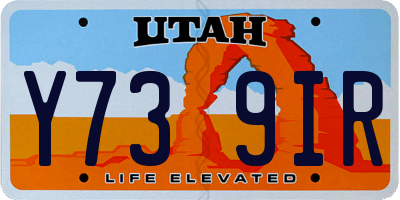 UT license plate Y739IR