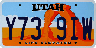 UT license plate Y739IW