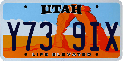 UT license plate Y739IX