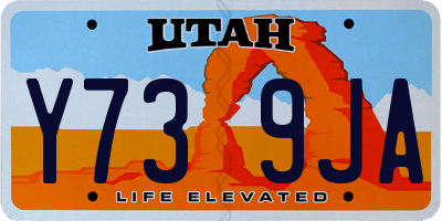 UT license plate Y739JA