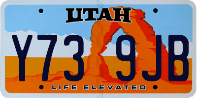UT license plate Y739JB