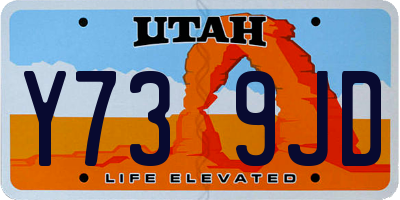 UT license plate Y739JD