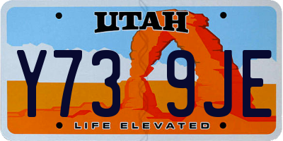 UT license plate Y739JE