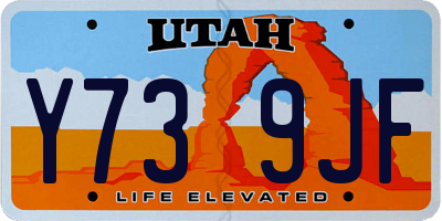 UT license plate Y739JF