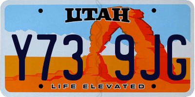 UT license plate Y739JG