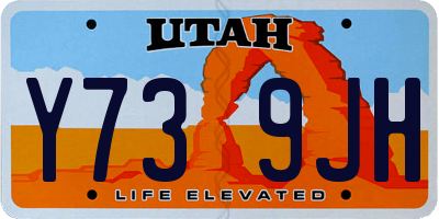 UT license plate Y739JH