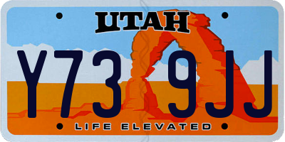 UT license plate Y739JJ