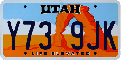 UT license plate Y739JK