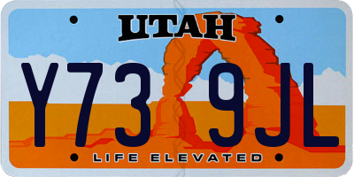 UT license plate Y739JL