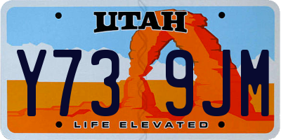UT license plate Y739JM