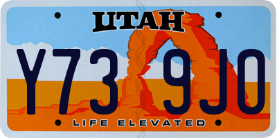 UT license plate Y739JO
