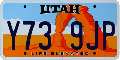 UT license plate Y739JP