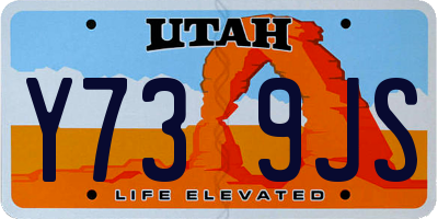 UT license plate Y739JS