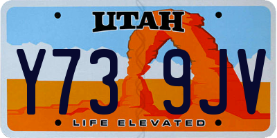 UT license plate Y739JV