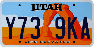 UT license plate Y739KA