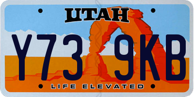 UT license plate Y739KB