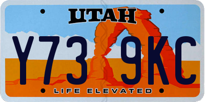 UT license plate Y739KC