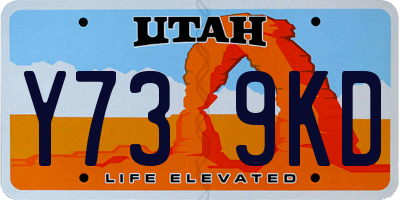 UT license plate Y739KD
