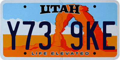 UT license plate Y739KE