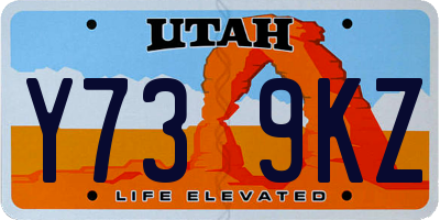 UT license plate Y739KZ