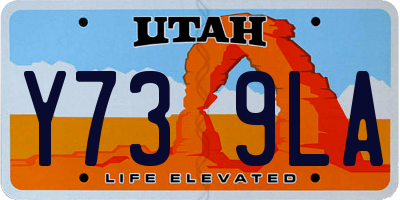 UT license plate Y739LA