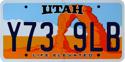 UT license plate Y739LB