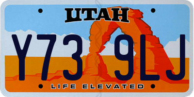 UT license plate Y739LJ