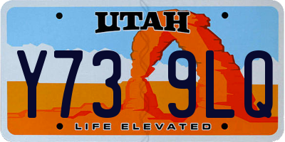 UT license plate Y739LQ
