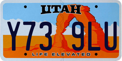 UT license plate Y739LU